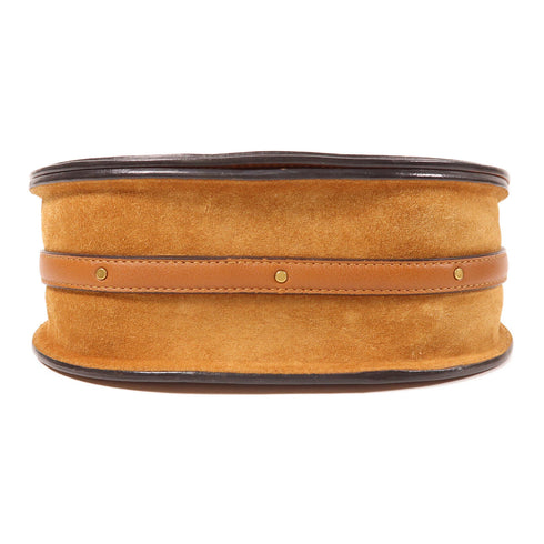 Chloe GHW Nile Shoulder Bag Calfskin Leather Brown