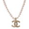 CHANEL CC Necklace Metal PVC