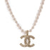 CHANEL CC Necklace Metal PVC