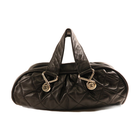 CHANEL CC SHW Shoulder Bag Lambskin Leather