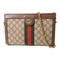 GUCCI GG GHW GG Supreme Ophidia Chain Shoulder Bag Coated Canvas Brown