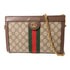 GUCCI GG GHW GG Supreme Ophidia Chain Shoulder Bag Coated Canvas Brown