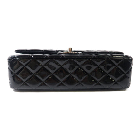 CHANEL CC SHW Chain Shoulder Bag Patent Leather Black v1