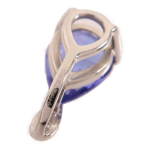 Jewelry 1.5ct Tanzanite 0.02ct Diamond Pendant Top 6.4g PT950 Platinum