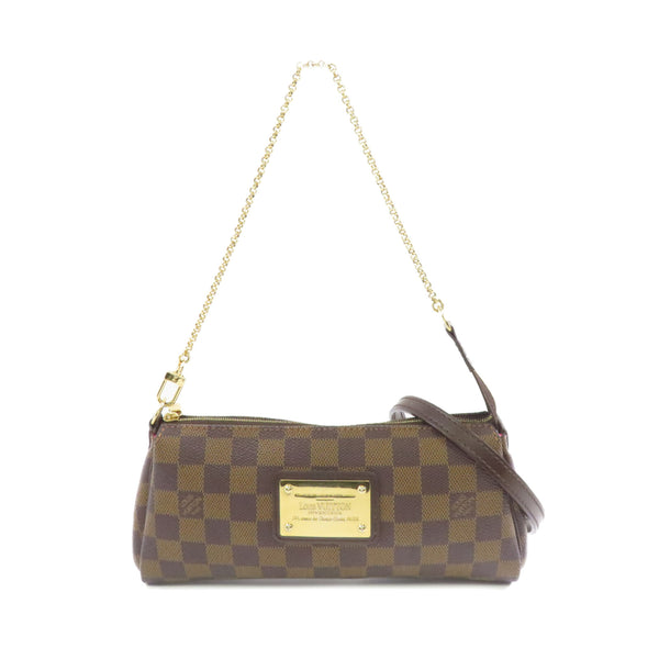 LOUIS VUITTON LV GHW Eva 2way Shoulder Bag N55213 Damier Ebene Brown