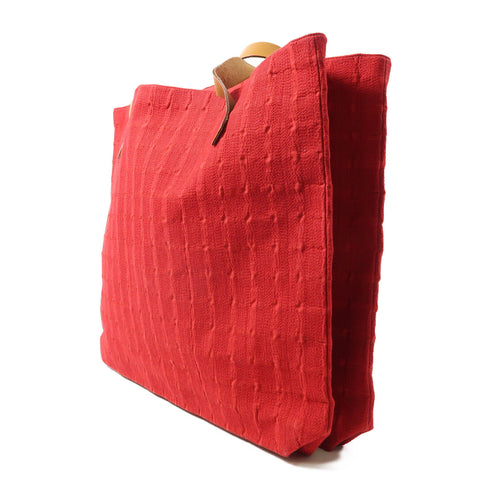 HERMES PHW Shoulder Bag Canvas Red
