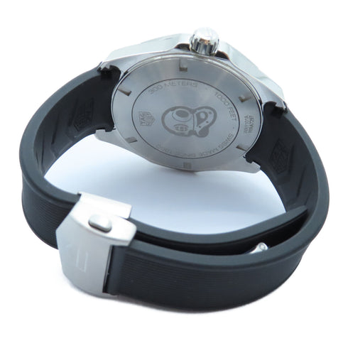 TAG HEUER Aquaracer Quartz Watch WAY101A.FT6141 Stainless Steel Rubber Black