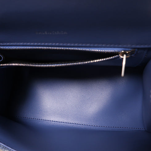 BALENCIAGA SHW Hourglass XS 2 Way Bag Denim Blue