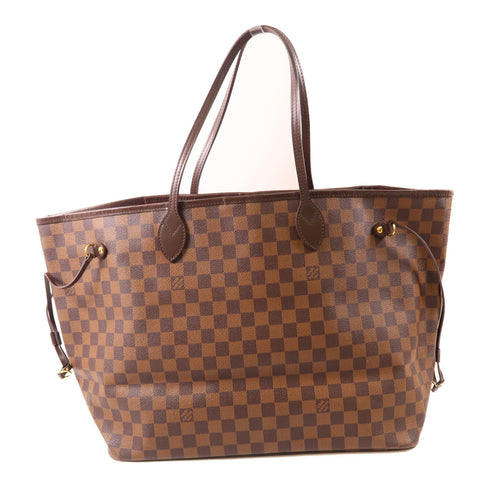 LOUIS VUITTON LV GHW Neverfull GM Shoulder Tote Bag N51106 Damier Ebene Brown