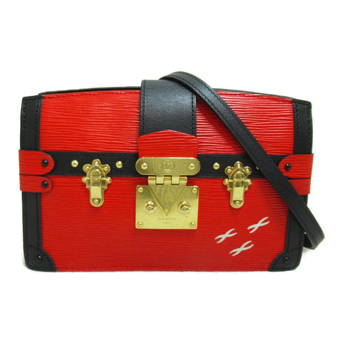 LOUIS VUITTON LV GHW Trunk Clutch 2 Way Shoulder Clutch Bag M51697 Epi Red Black