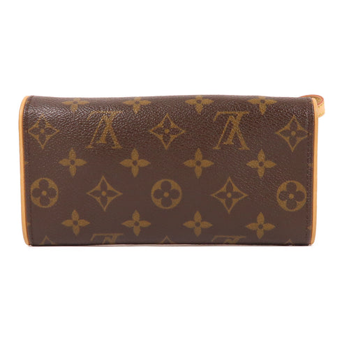 LOUIS VUITTON LV GHW Pochette Twin PM Shoulder Bag M51854 Monogram Brown