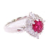 FINE JEWELRY 1.10ct Ruby 0.38ct Diamond Ring US#5.75 PT900 Platinum