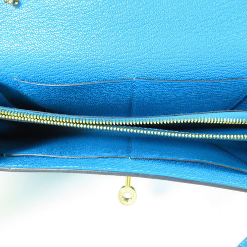 HERMES GHW Kelly To Go Shoulder Bag Veau Epsom Leather Bleu Royal