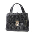 MIU MIU SHW 2 Way Bag Calfskin Leather Black
