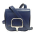 HERMES PHW Della Cavalleria Mini Shoulder Bag Tadelakt Leather Bleu Saphir Blue