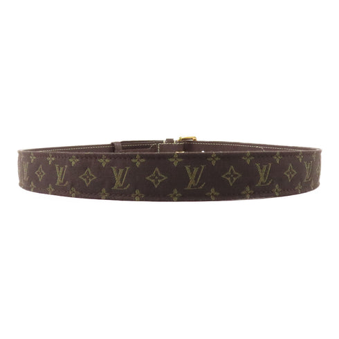 LOUIS VUITTON LV GHW Belt Monogram Mini Lin Leather Brown
