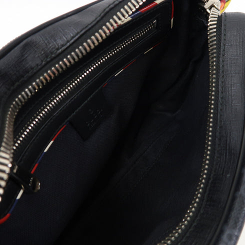 GUCCI GG SHW Waist Bag 474293 Coated Canvas Black
