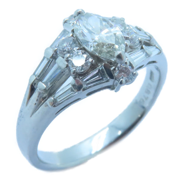 JEWELRY PT900 Gold Plated Diamond Ring 0.876ct/0.88ct Diamond Ring US#9.25 R...