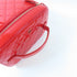 CHANEL Quilted CC GHW Vanity Handbag Cosmetic Pouch Patent Leather Red