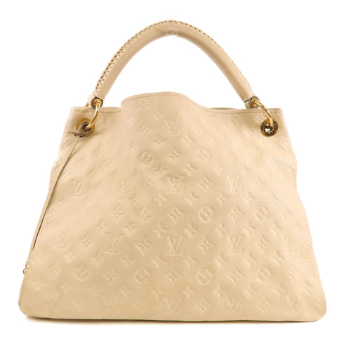LOUIS VUITTON LV GHW Arsty MM Hand Bag M93449 Monogram Empreinte Beige