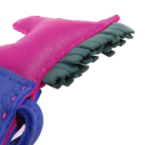 HERMES Rodeo MM Charm Swift Leather Purple Green Blue