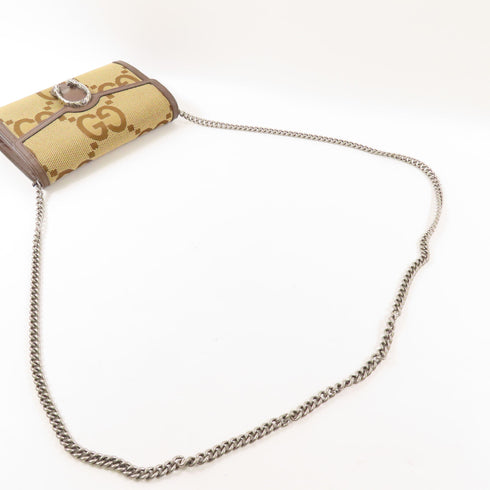 GUCCI GG Love Parade Chain Shoulder Bag 401231 Canvas Brown