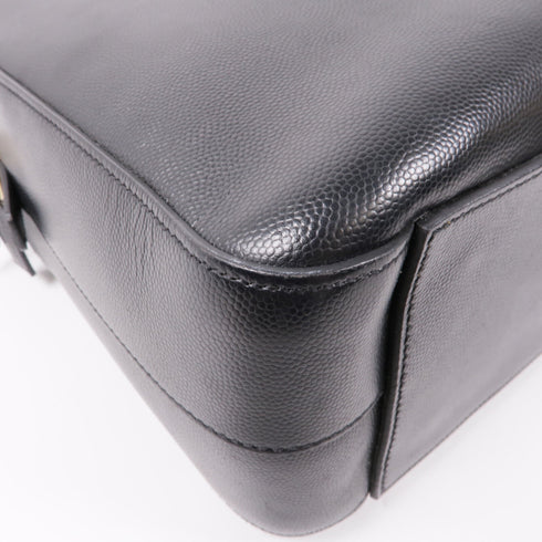 SAINT LAURENT YSL GHW 2 Way Shoulder Bag Handbag 342605 Calfskin Leather Black