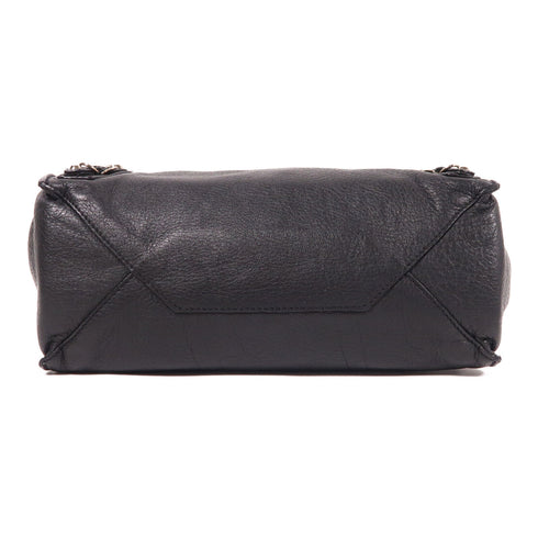 BALENCIAGA SHW Papier Mini 2 Way Bag 305572 Lambskin Leather Black