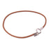 HERMES PHW Collier Glenan Necklace Leather 37/Gold