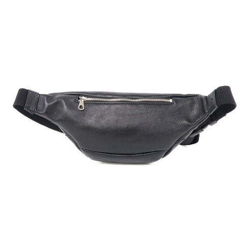 BALENCIAGA SHW Waist Bag Calfskin Leather Black
