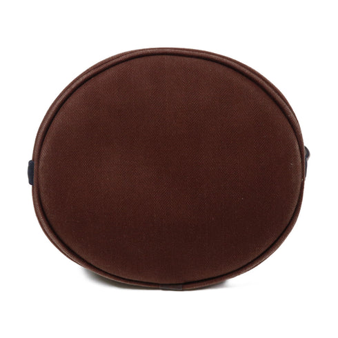 HERMES PHW Bolso De Aseo Shoulder Bag Canvas Stamp O Brown