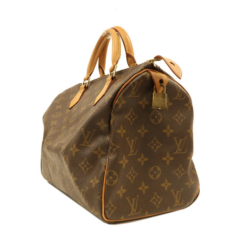 LOUIS VUITTON LV GHW Speedy 30 Handbag Boston Bag M41526 Monogram Brown v6