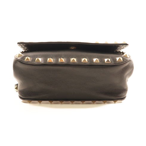 Valentino GHW Waist Bag Calfskin Leather Black