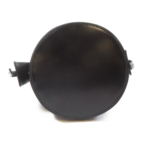 PRADA SHW 2 Way Shoulder Hand Bag Calfskin Leather Nylon 1BE015 Black