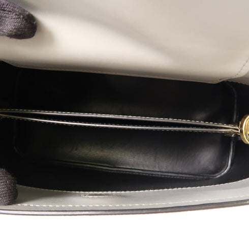 PRADA GHW Matinee Bag Shoulder Crossbody Bag 1BA282 Saffiano Leather Gray