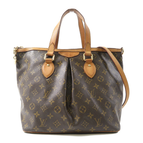 LOUIS VUITTON LV GHW Palermo 2 Way Bag M40145 Monogram Brown v2