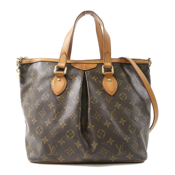 LOUIS VUITTON LV GHW Palermo 2 Way Bag M40145 Monogram Brown v2