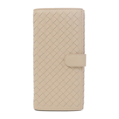 BOTTEGA VENETA BV Long Wallet Intrecciato Leather Pink