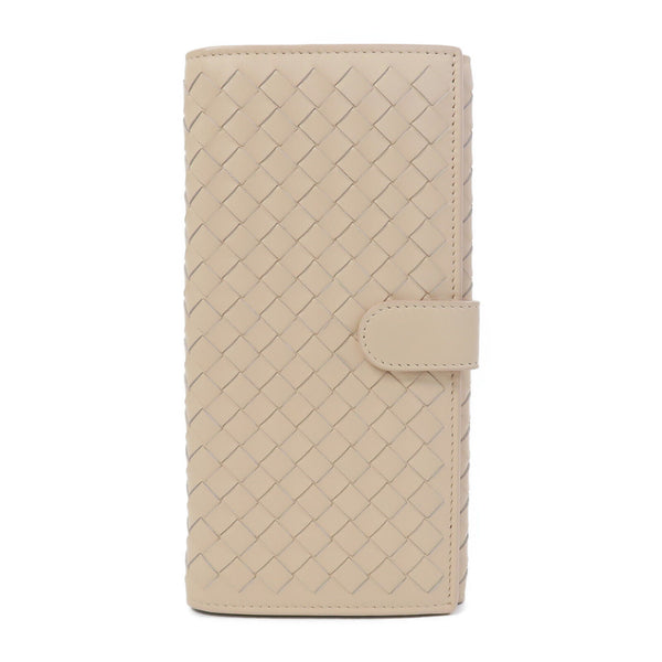 BOTTEGA VENETA BV Long Wallet Intrecciato Leather Pink