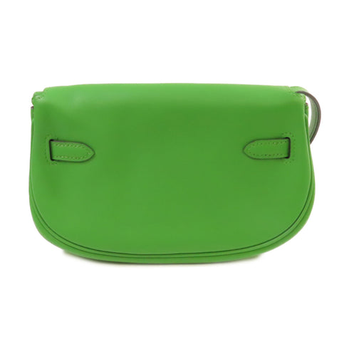 HERMES GHW Kelly Moove Shoulder Bag Crossbody Swift Leather A8 Vert Yucca Green