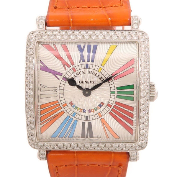 FRANCK MULLER Master Square Quartz Watch 6002 M QZ R Stainless Steel Leather