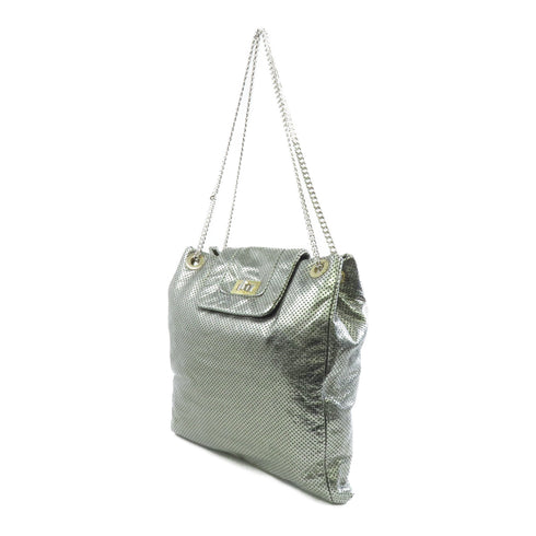 CHANEL CC GHW SHW 2.55 Chain Shoulder Tote Bag Calfskin Leather Green