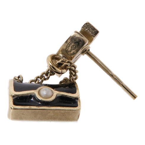 CHANEL CC Earrings B12/A Metal Gold Black