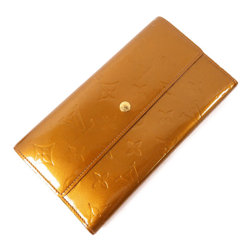 LOUIS VUITTON LV GHW Long Wallet M65107 Vernis Brown