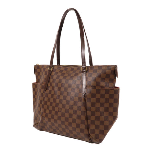 LOUIS VUITTON LV GHW Totally MM Shoulder Bag N41281 Damier Ebene Brown v1