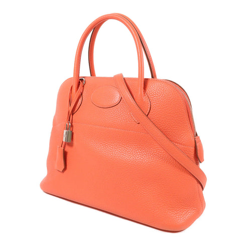 HERMES PHW Bolide 31 2 Way Shoulder Bag Taurillon Clemence Leather Rose Jaipur