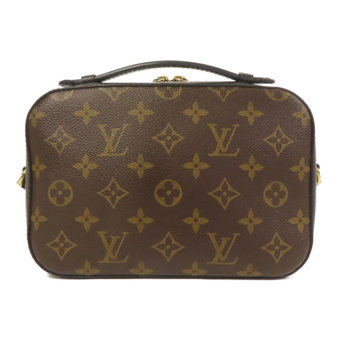 LOUIS VUITTON LV GHW Saintonge Shoulder Bag M43555 Monogram Brown/Black v1