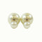 Christian Dior CD Earrings PVC White Gold