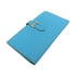 HERMES PHW Bearn Long Wallet Chevre Leather Stamp R 7N Blue Azteque