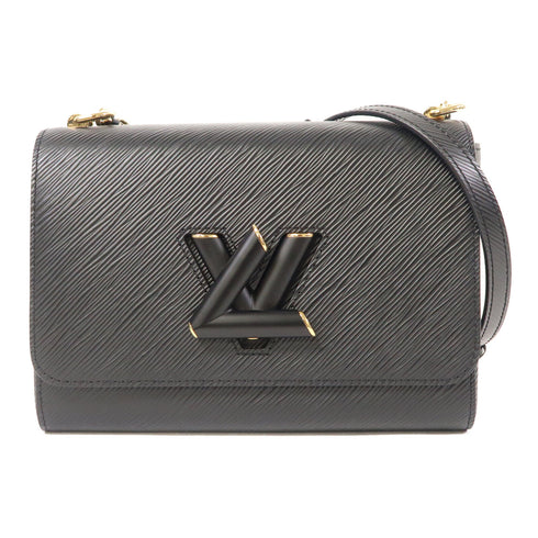 LOUIS VUITTON LV GHW Twist MM Chain Shoulder Bag M21117 Epi Leather Black